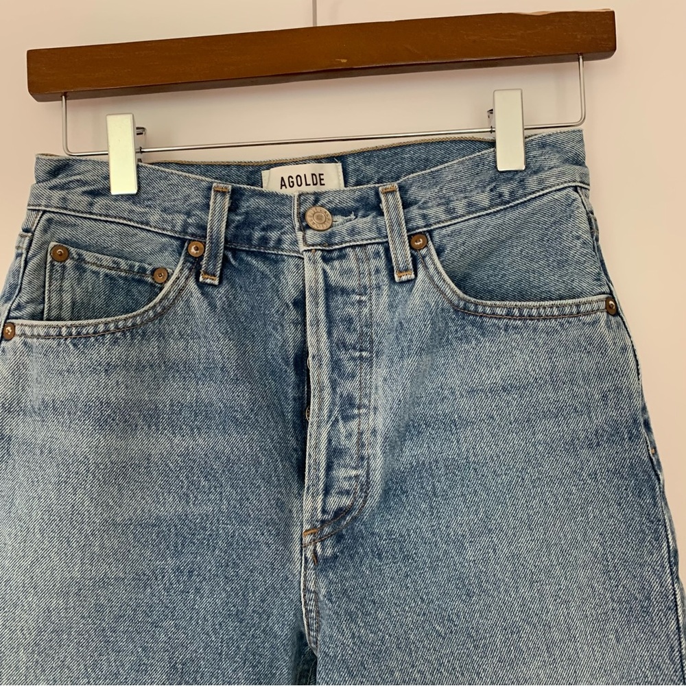 Agolde Riley High Rise Straight Crop Jeans - Picture 5 of 8